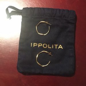 Gold Ippolita squiggle earrings - small